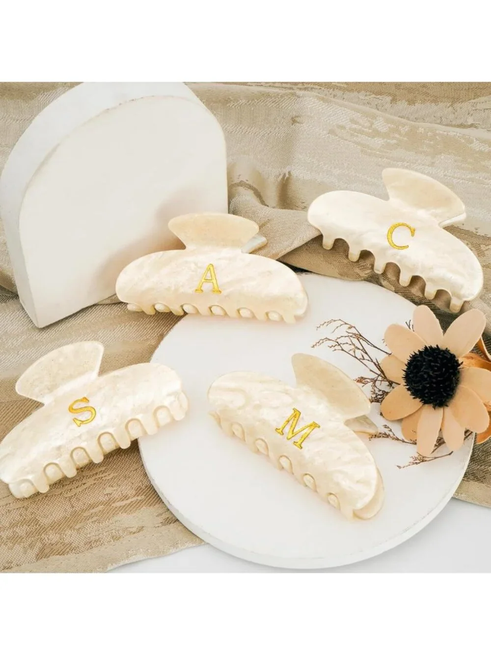 Chic Gold Initial Hair Clips for Women & Teen Girls - Perfect Gift Accessory